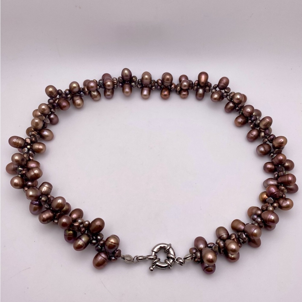Dyed freshwater pearl necklace